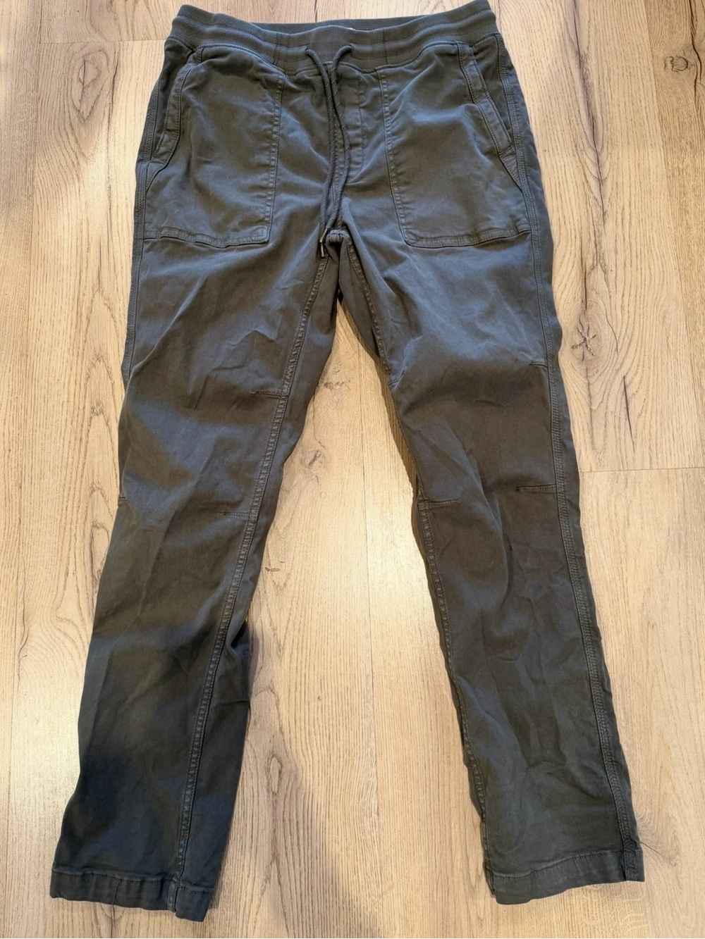 Faherty Hiking Outdoor Pant Green Olive Drawstring Pockets Women's Size Medium